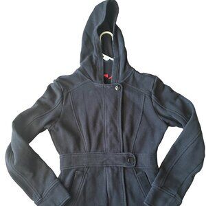 PUMA SportLifeStyle Womens Black Hoodie Jacket with Zipper size XS